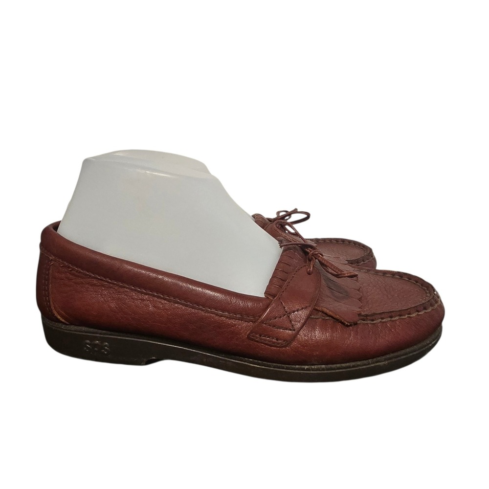 SAS Womens Kiltie Leather Loafers
 Handsewn Comfort Shoes Size‎ 7.5 Made USA